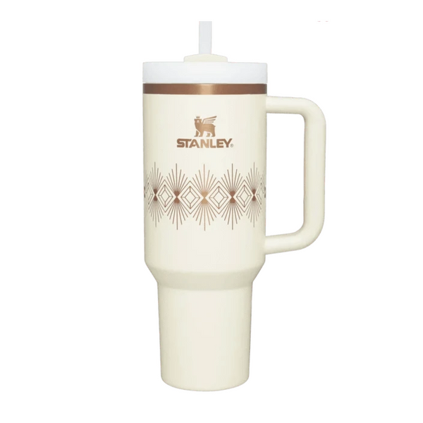 Stanley Quencher H2.0 FlowState Tumbler – 40 oz (Cream Sandburst Edition)